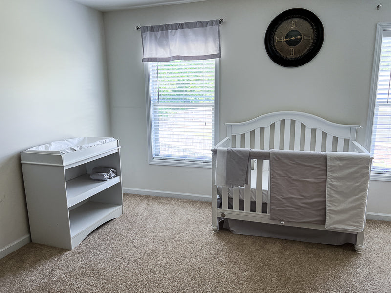 White and clearance grey baby bedding